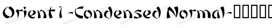 Orient1-Condensed Normal字体转换